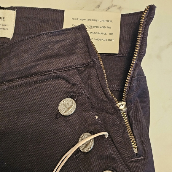 McGuire Black High Rise Side Zip Black Flare Sailor Pants Size 30 - Picture 8 of 15